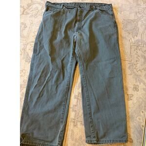 Dickies Relaxed Fit Mens Pants Green Canvas Size 42x30
